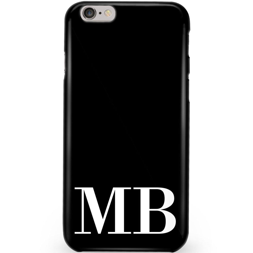 Personalised Black x White Initials iPhone 6/6s Case
