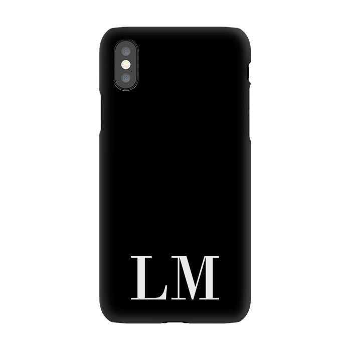 Personalised Black x White Top Initials iPhone XS Max Case