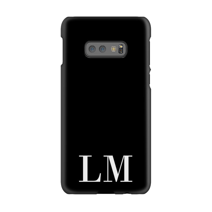 Personalised Black x White Initials Samsung Galaxy S10e Case