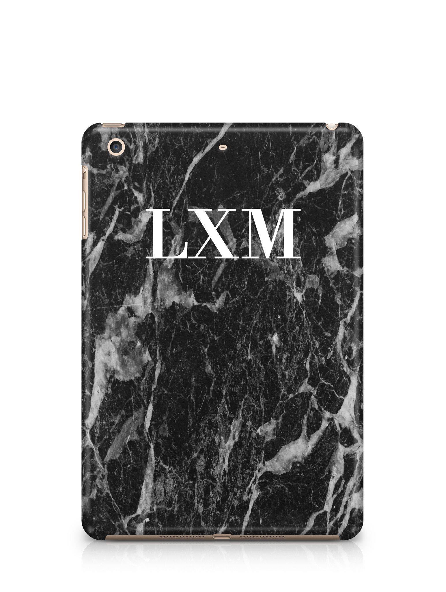 Personalised Stone Marble Initials iPad Case