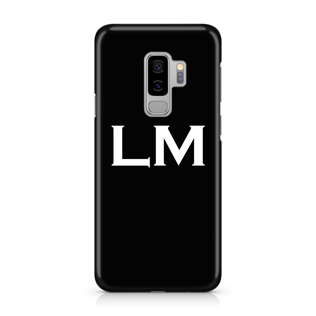 Personalised Black x White Top Initials Samsung Galaxy S9 Plus Case