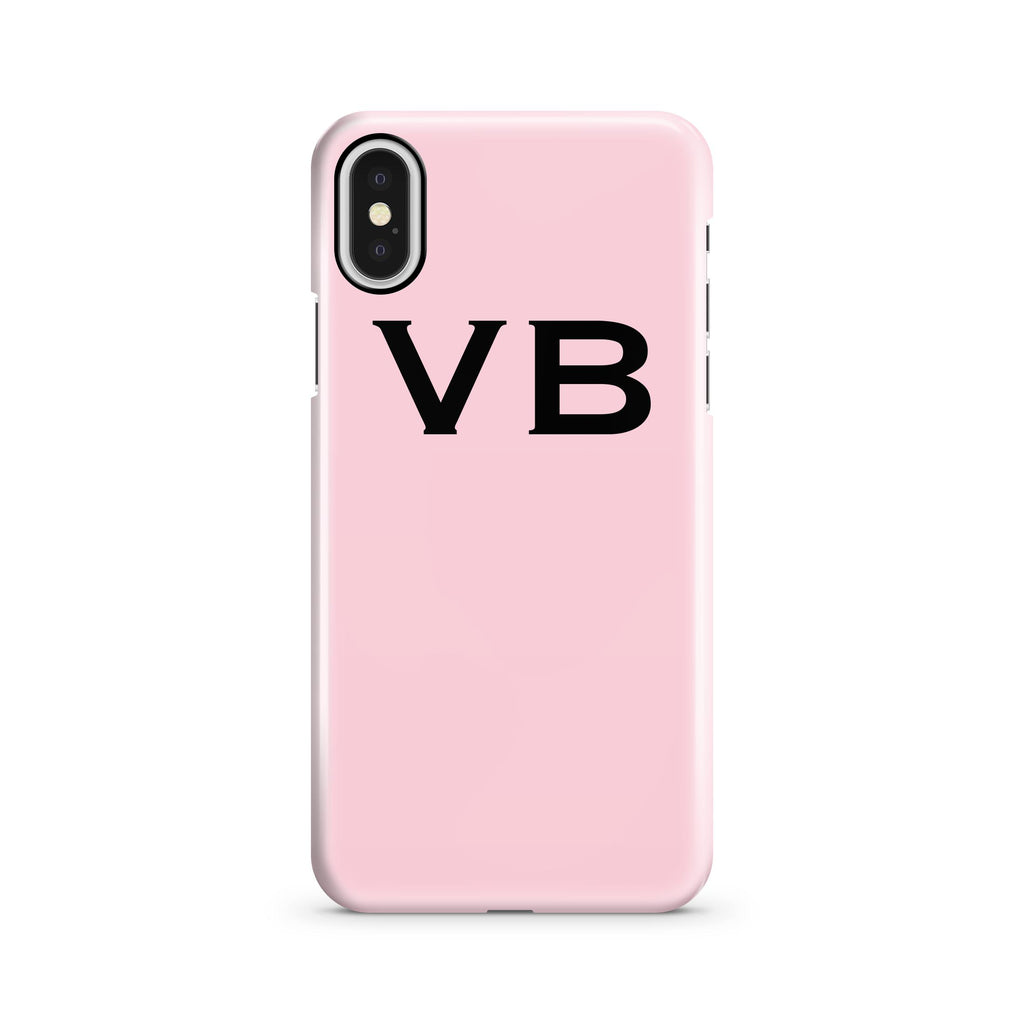 Personalised Bloom Top Initials iPhone X Case