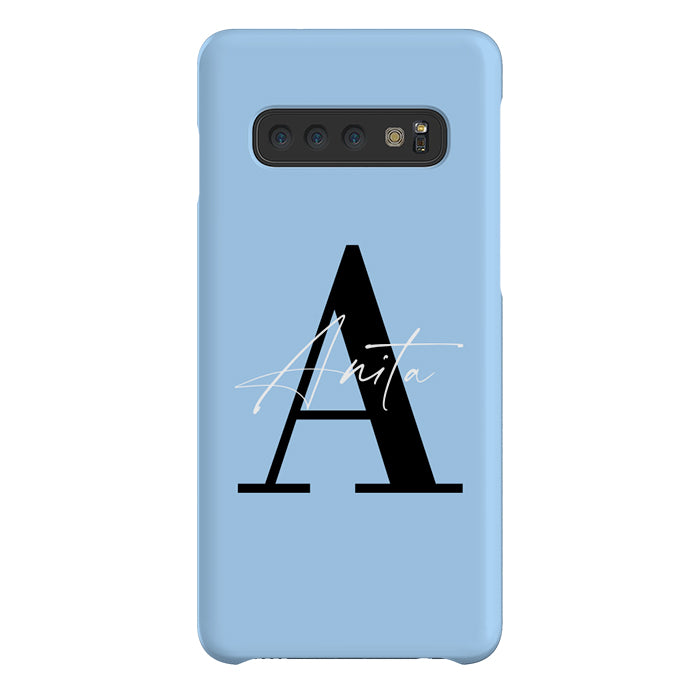 Personalised Baby Blue Name Initial Samsung Galaxy S10 Plus Case