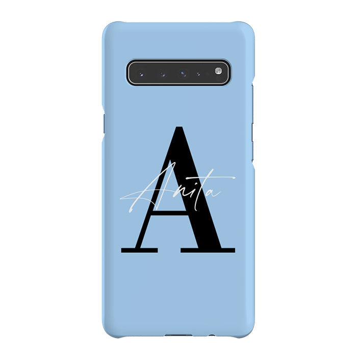 Personalised Baby Blue Name Initial Samsung Galaxy S10 5G Case