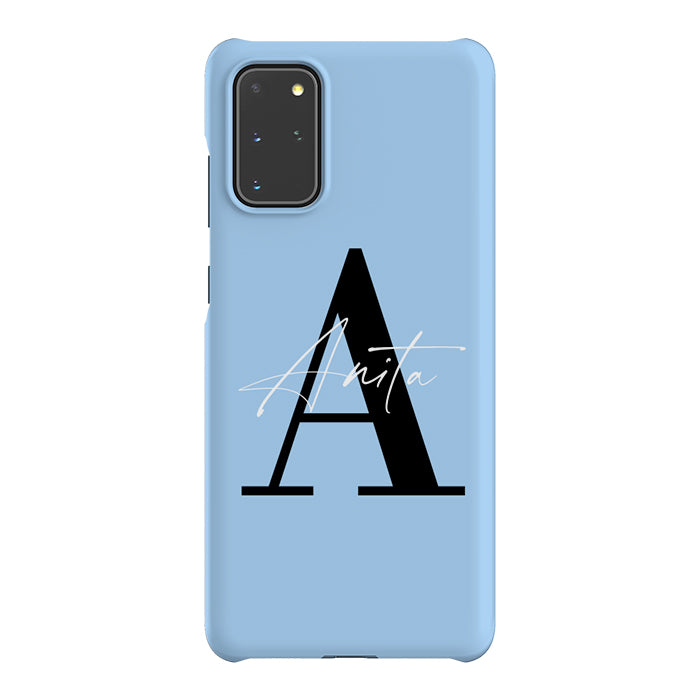 Personalised Baby Blue Name Initial Samsung Galaxy S20 Plus Case
