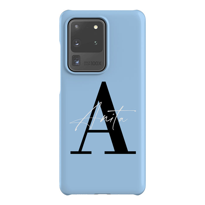 Personalised Baby Blue Name Initial Samsung Galaxy S20 Ultra Case