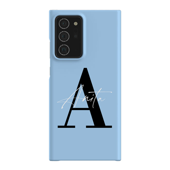 Personalised Baby Blue Name Initial Samsung Galaxy Note 20 Ultra Case