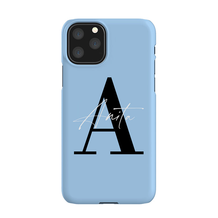 Personalised Baby Blue Name Initial iPhone 11 Pro Case
