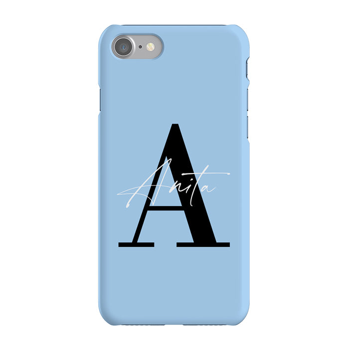 Personalised Baby Blue Name Initial iPhone 7 Case