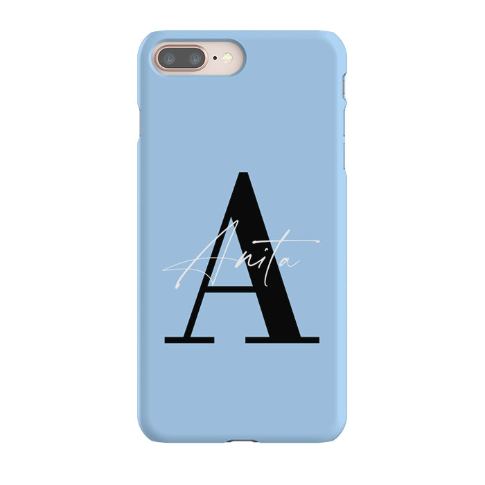 Personalised Baby Blue Name Initial iPhone 7 Plus Case