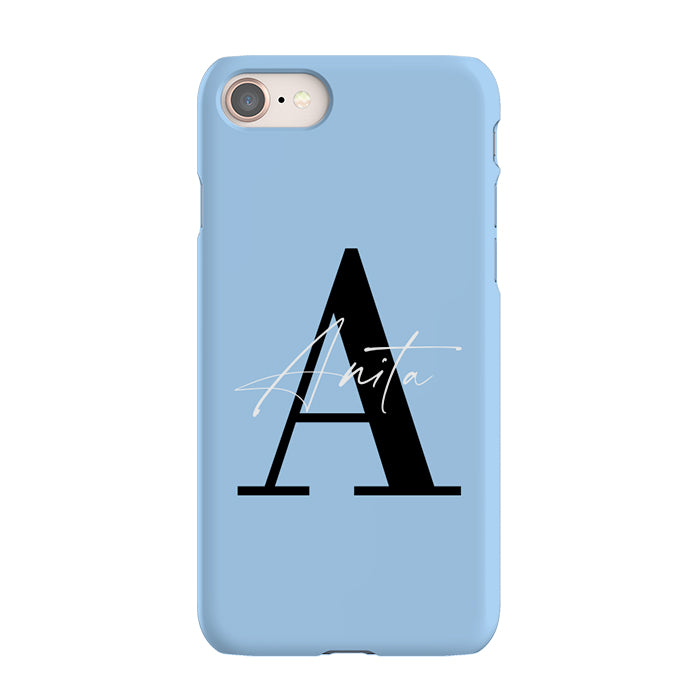 Personalised Baby Blue Name Initial iPhone 8 Case