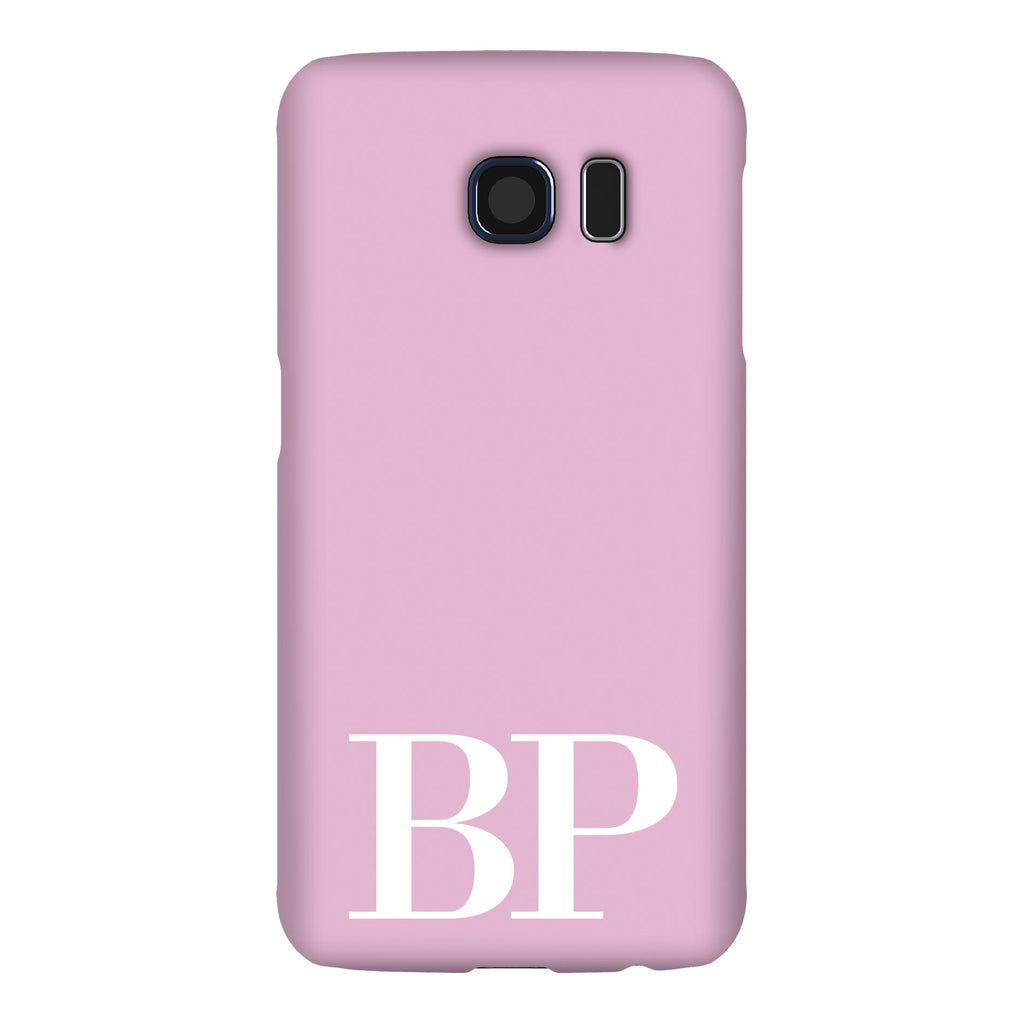 Personalised Pink x White Initials Samsung Galaxy S6 Case