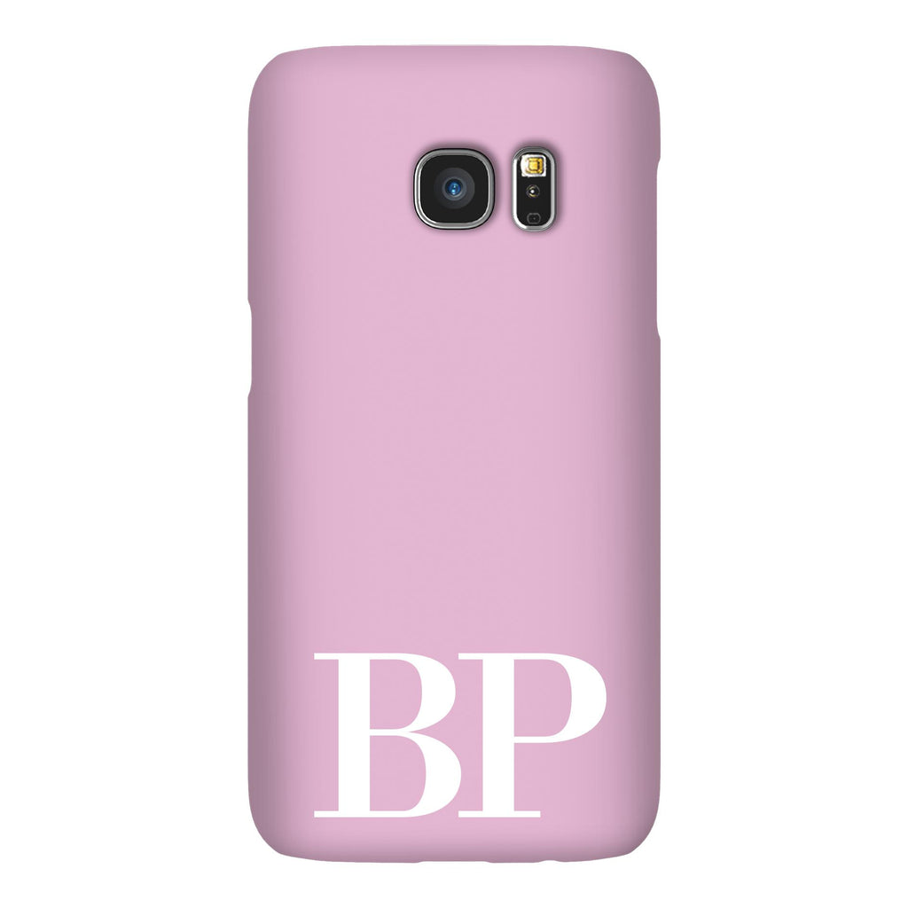 Personalised Pink x White Initials Samsung Galaxy S7 Case