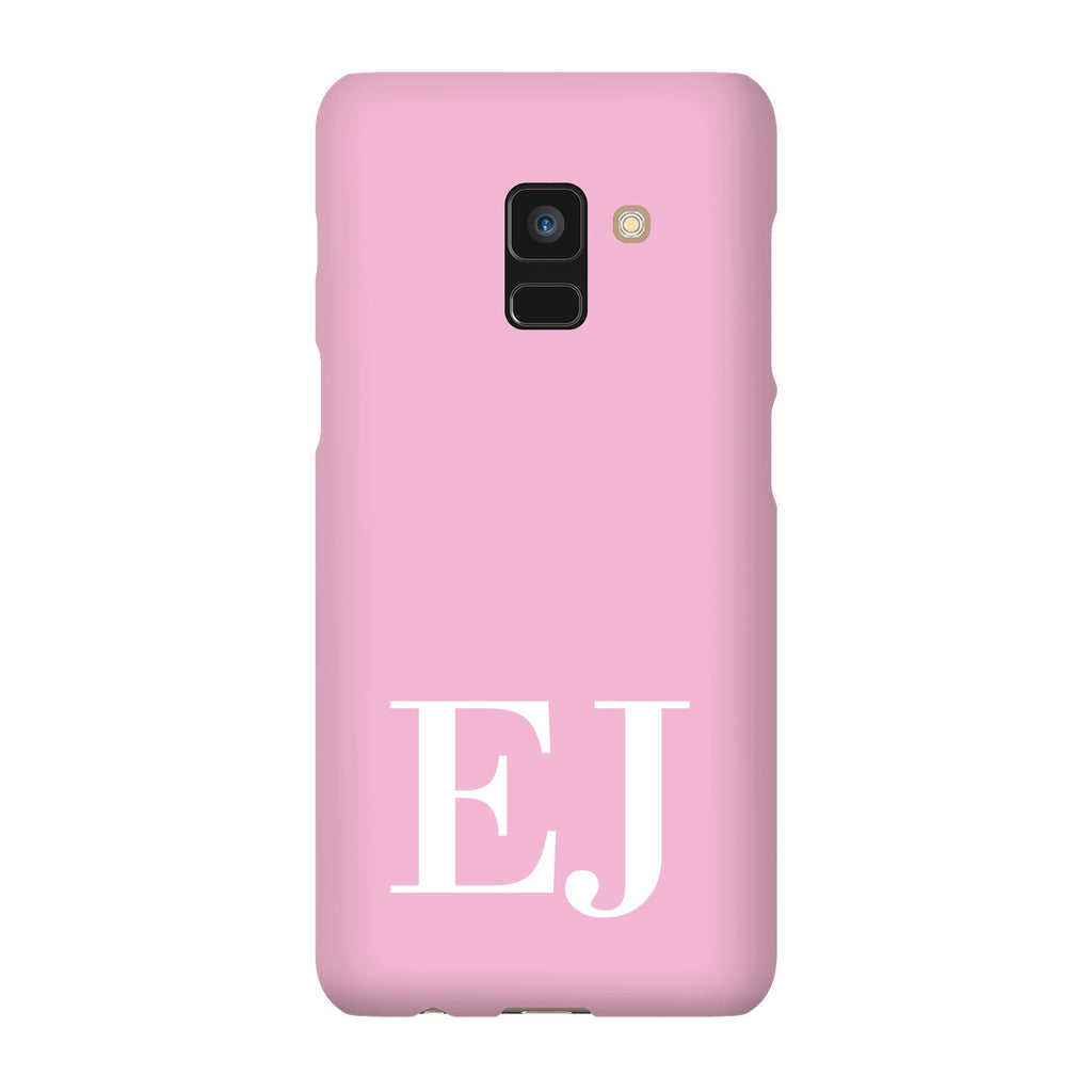 Personalised Pink x White Initials Samsung Galaxy A8 Case
