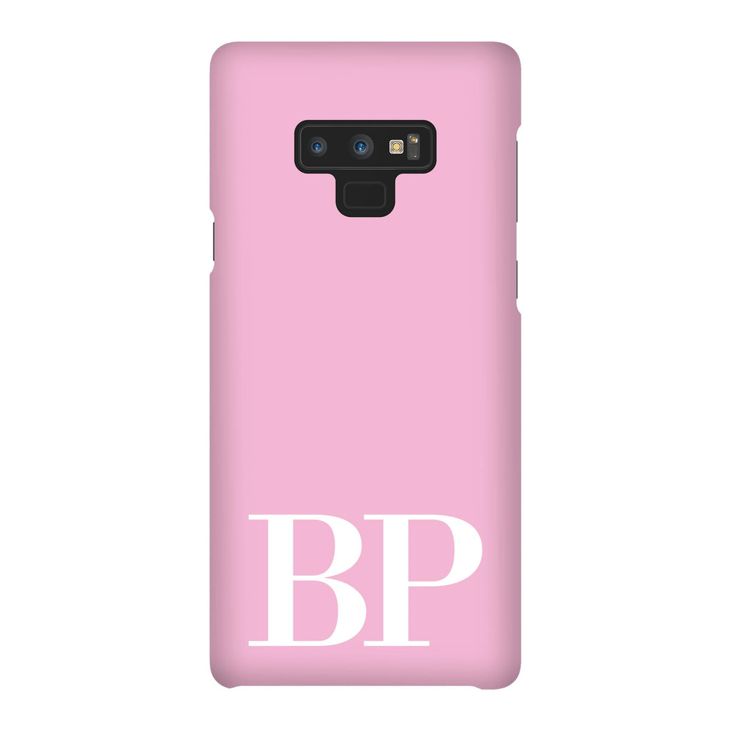 Personalised Pink x White Initials Samsung Galaxy Note 9 Case