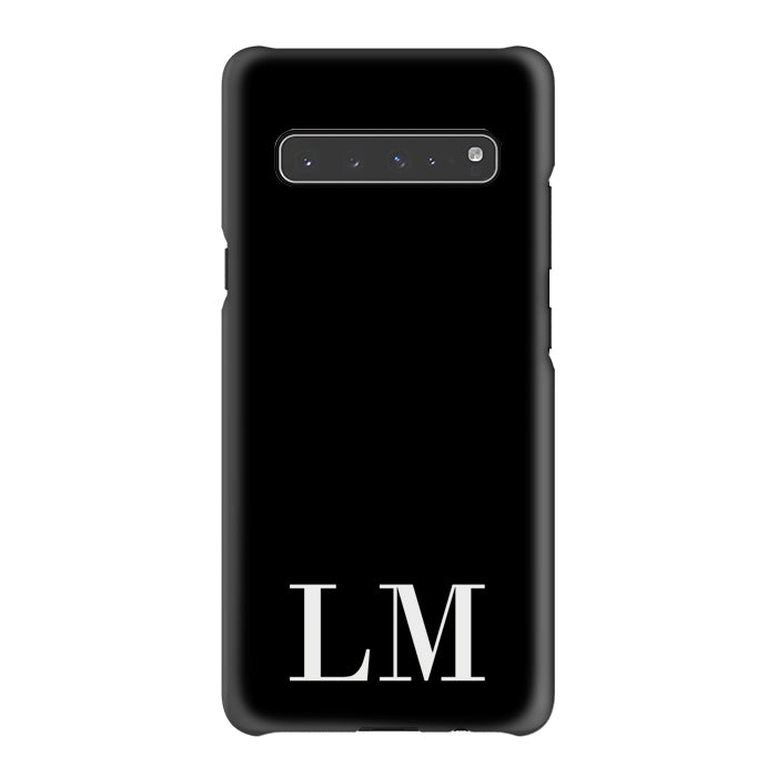 Personalised Black x White Initials Samsung Galaxy S10 5G Case