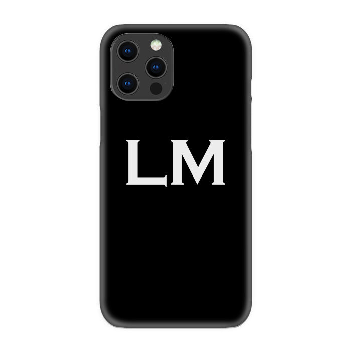 Personalised Black x White Top Initials iPhone 15 Pro Max Case