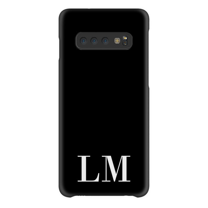 Personalised Black x White Initials Samsung Galaxy S10 Case