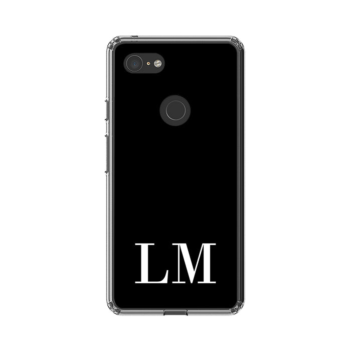 Personalised Black x White Initials Photo Google Pixel 3 XL Case