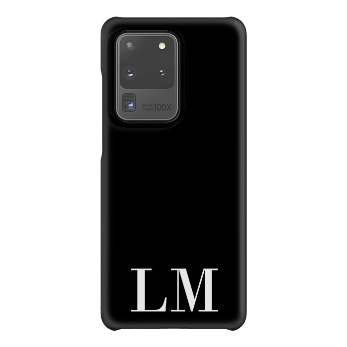 Personalised Black x White Top Initials Samsung Galaxy S20 Ultra Case