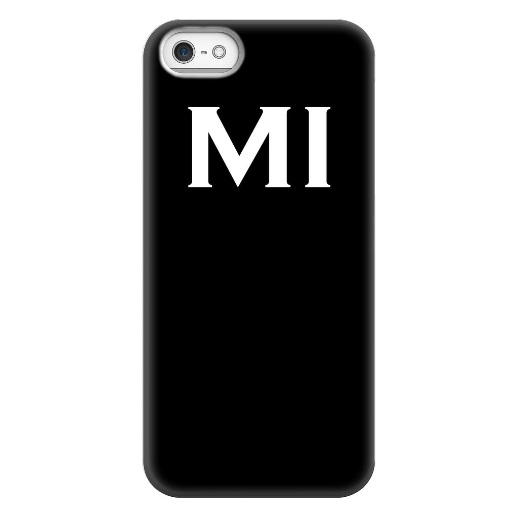 Personalised Black x White Top Initials iPhone 5/5s/SE (2016) Case