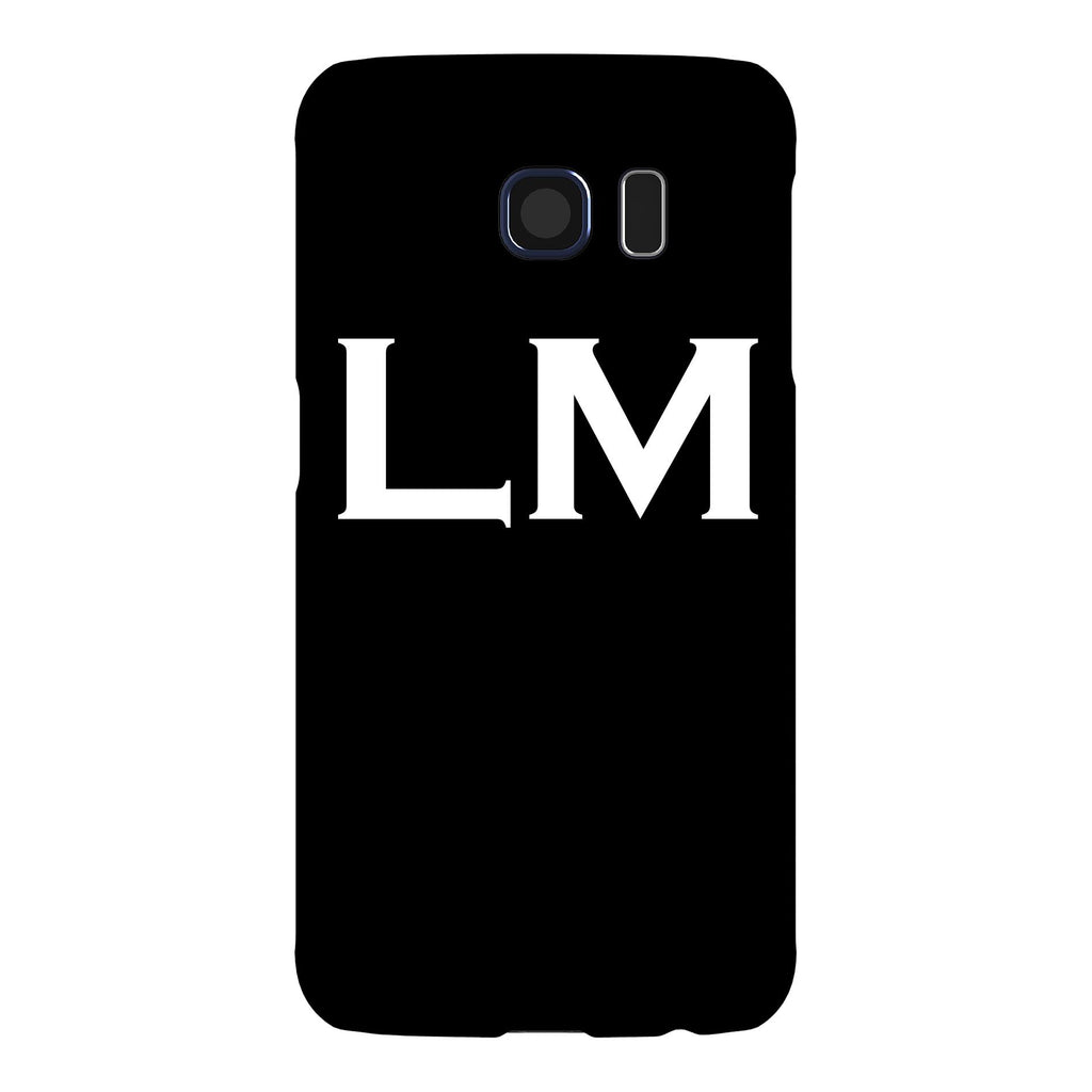 Personalised Black x White Top Initials Samsung Galaxy S6 Case