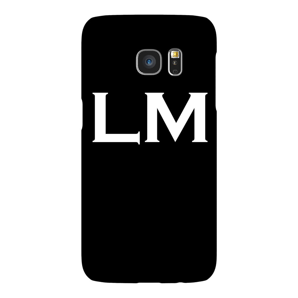 Personalised Black x White Top Initials Samsung Galaxy S7 Case