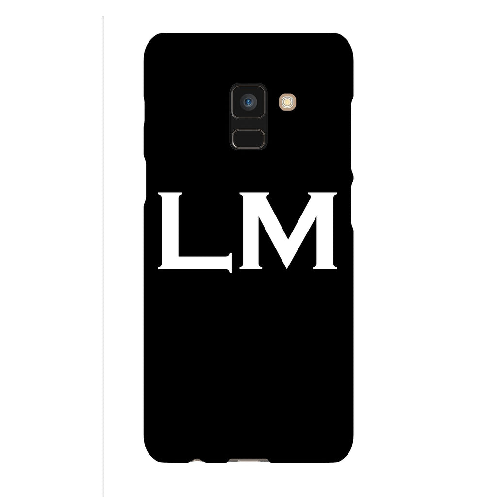 Personalised Black x White Top Initials Samsung Galaxy A8 Case