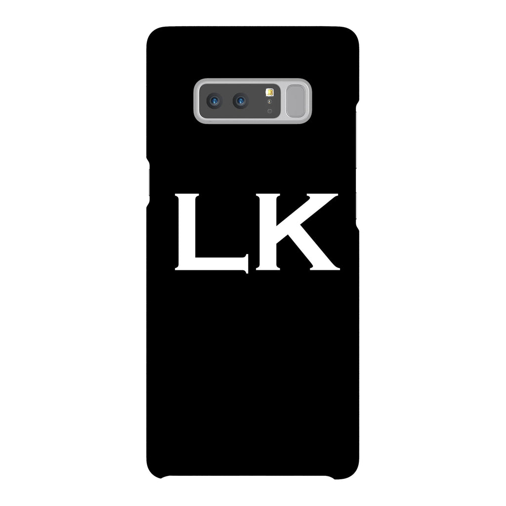 Personalised Black x White Top Initials Samsung Galaxy Note 8 Case