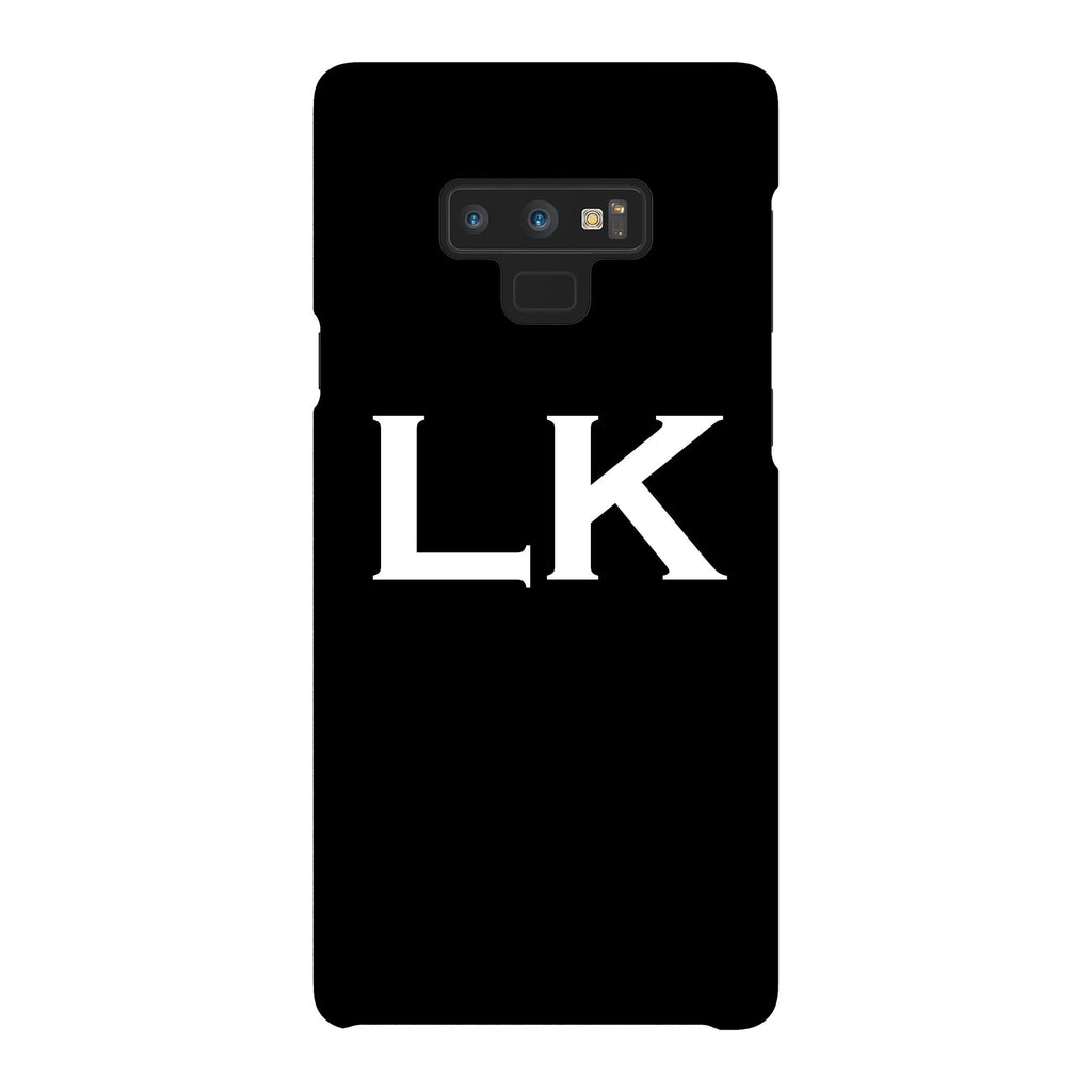 Personalised Black x White Top Initials Samsung Galaxy Note 9 Case