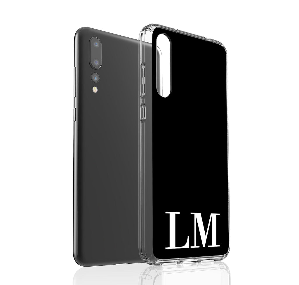Personalised Black x White Initials Huawei P20 Pro Case