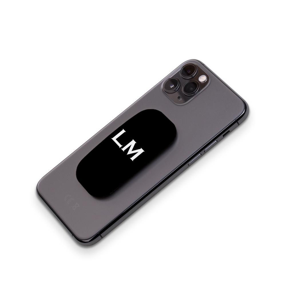 Personalised Black x White Top Initials Clickit Phone grip