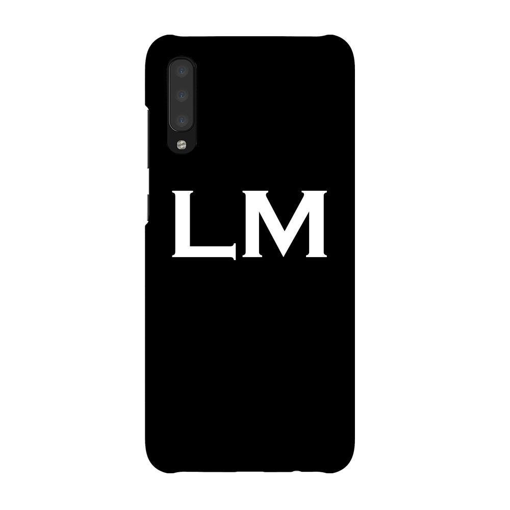 Personalised Black x White Top Initials Samsung Galaxy A70 Case