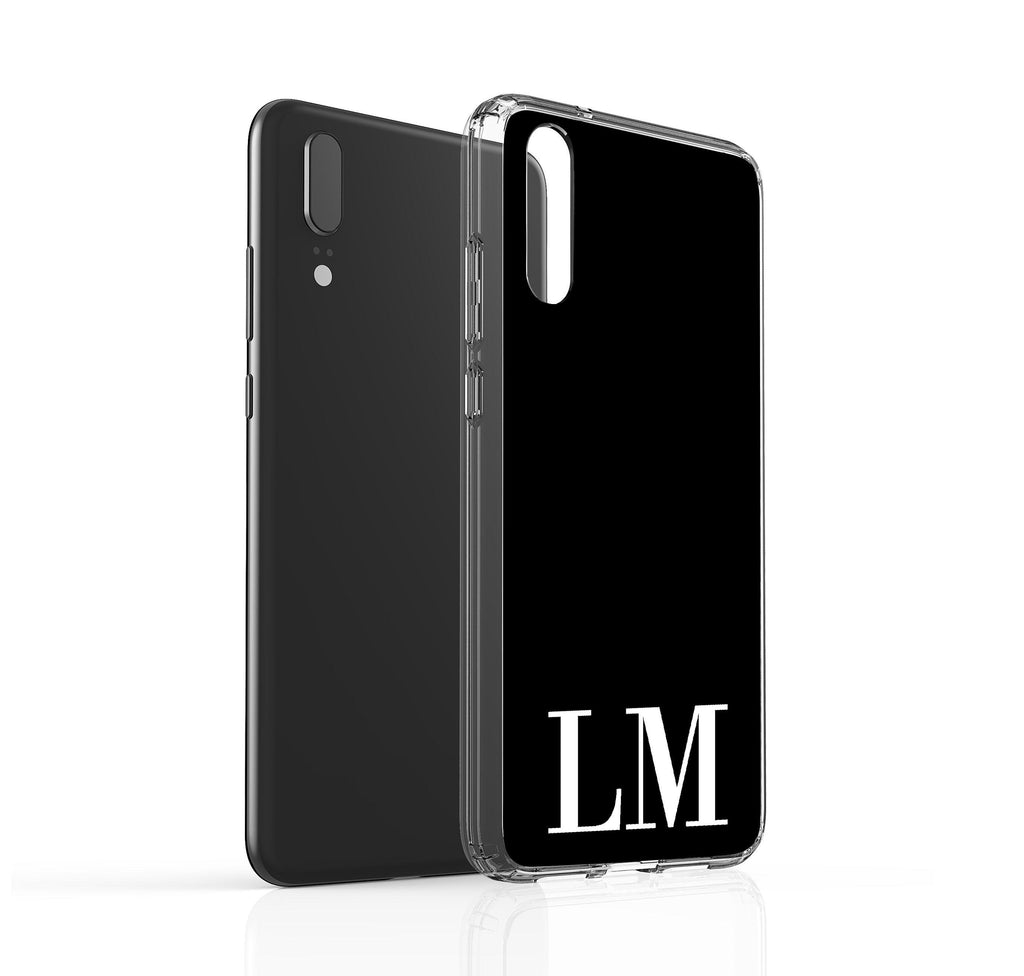 Personalised Black x White Initials Huawei P20 Case