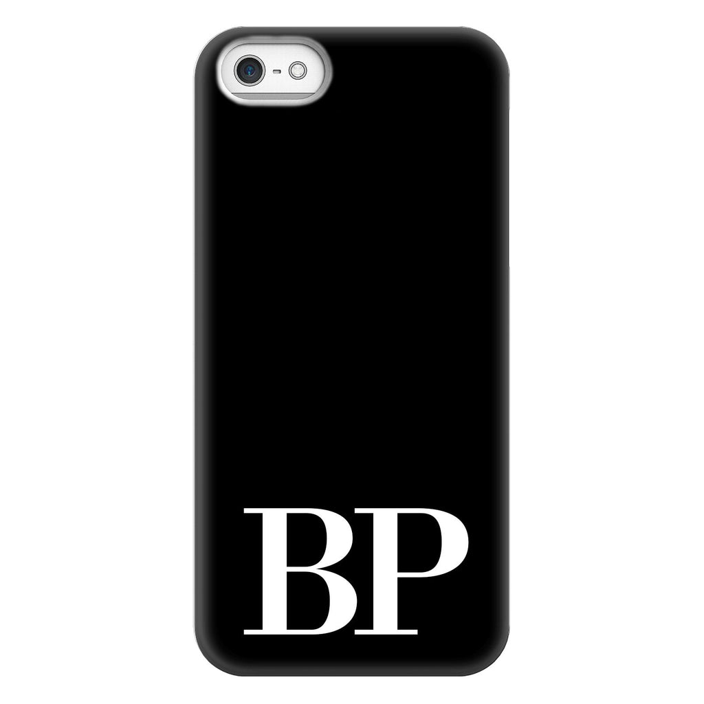 Personalised Black X White Initials iPhone 5/5s/SE (2016) Case