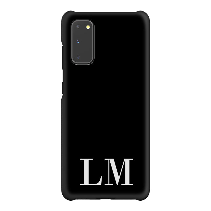 Personalised Black x White Initials Samsung Galaxy S20 Case