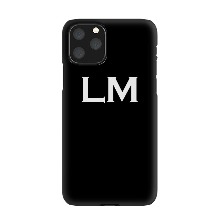 Personalised Black x White Top Initials iPhone 11 Pro Case