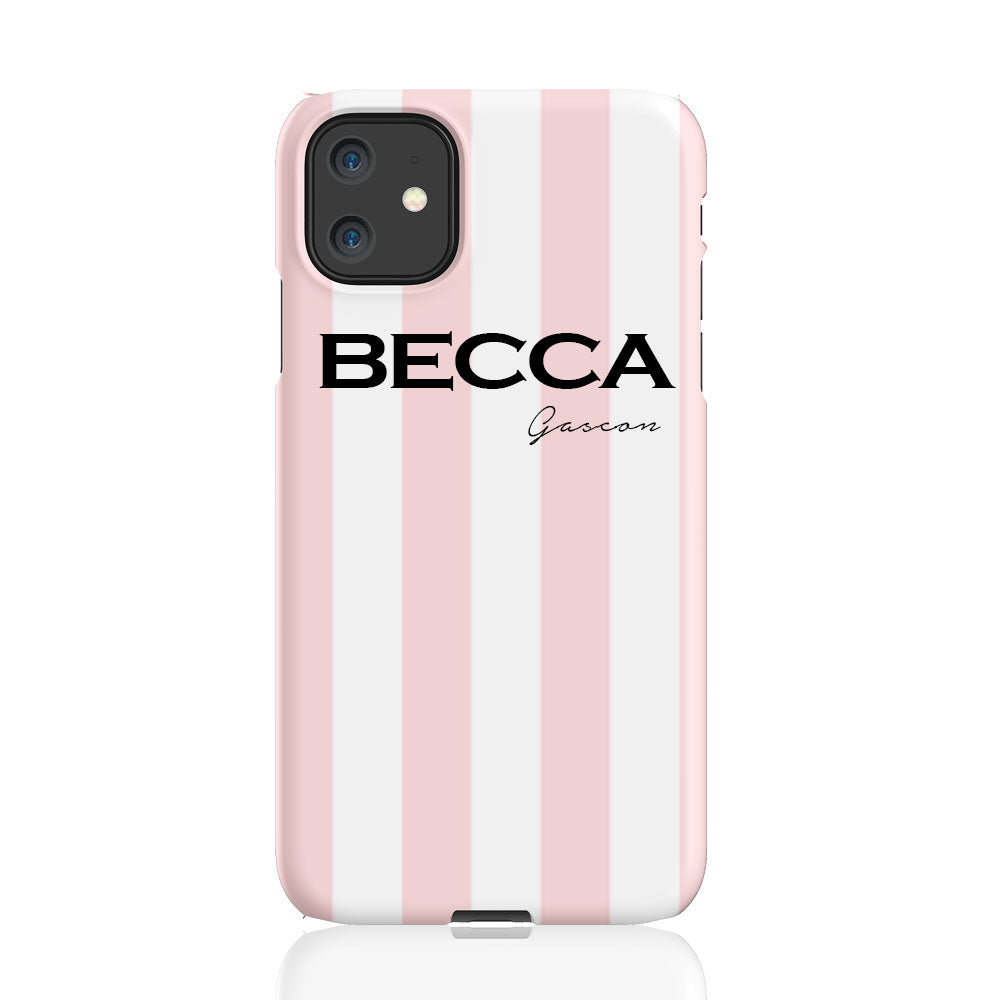 Personalised Bloom Stripe iPhone 11 Case