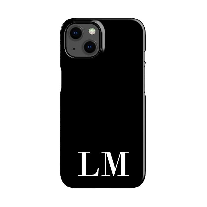 Personalised Black x White Initials iPhone 15 Plus Case