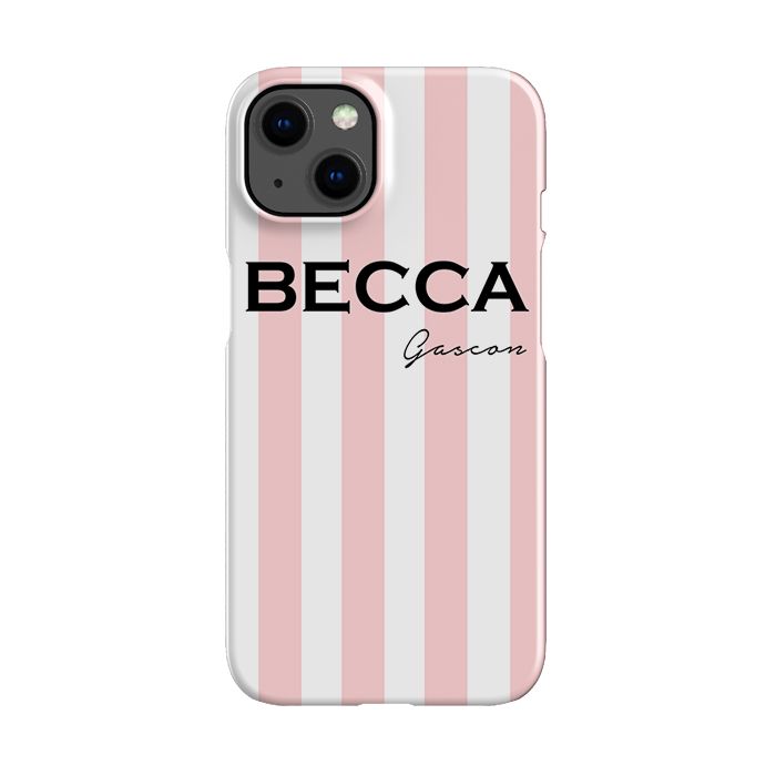 Personalised Bloom Stripe iPhone 15 Plus Case