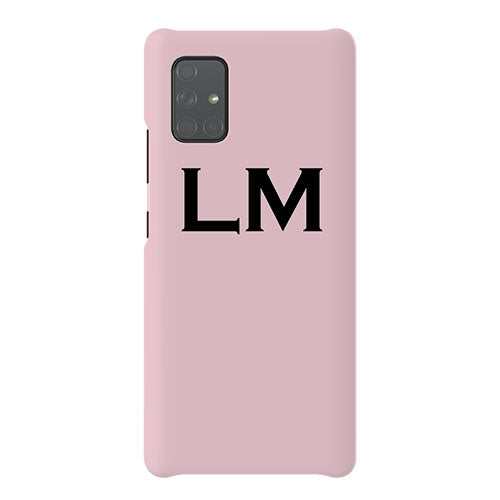 Personalised Bloom Top Initials Samsung Galaxy A71 Case