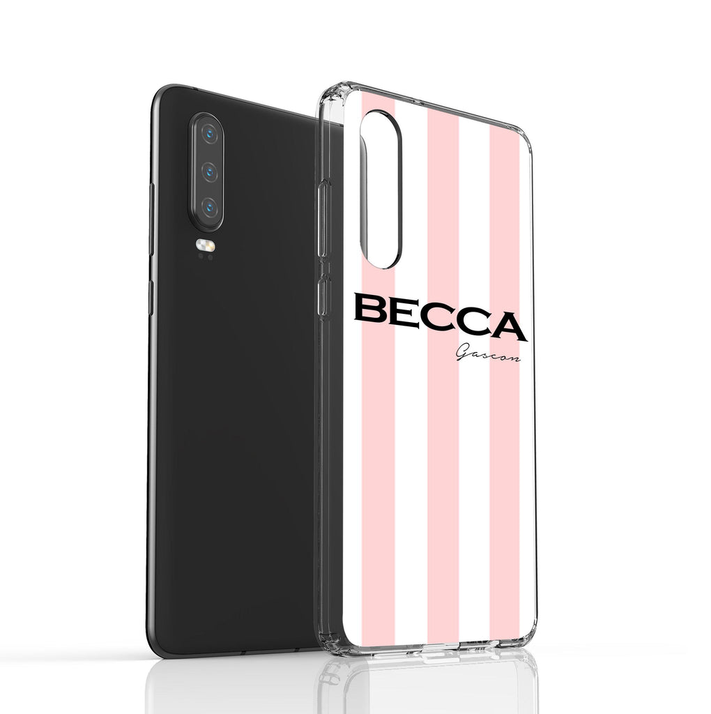 Personalised Bloom Stripe Huawei P30 Case