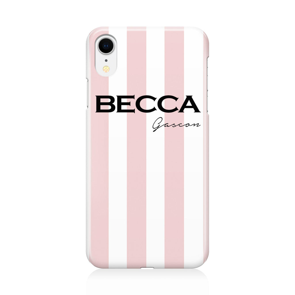 Personalised Bloom Stripe iPhone XR Case