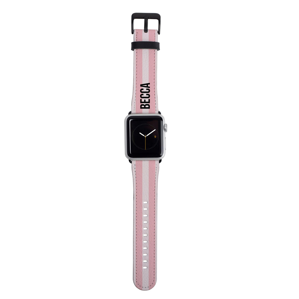 Personalised Bloom Stripes Apple Watch Strap