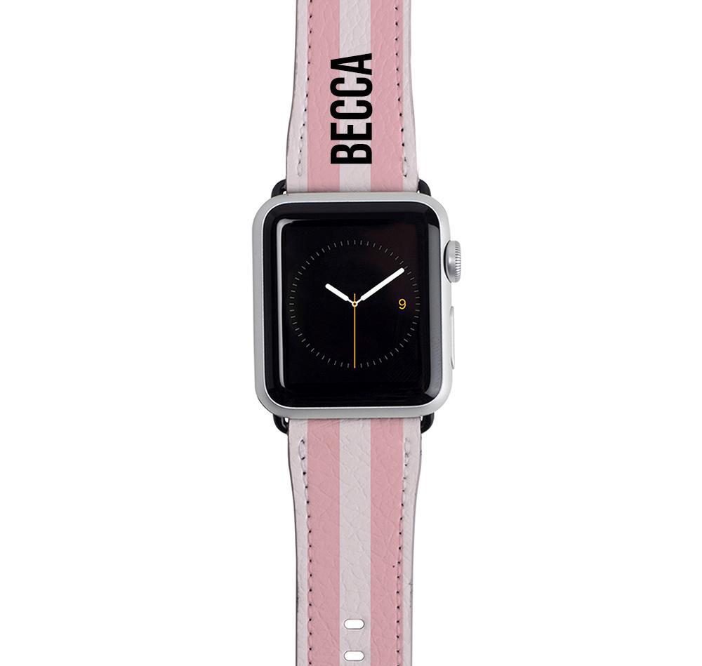 Personalised Bloom Stripes Apple Watch Strap