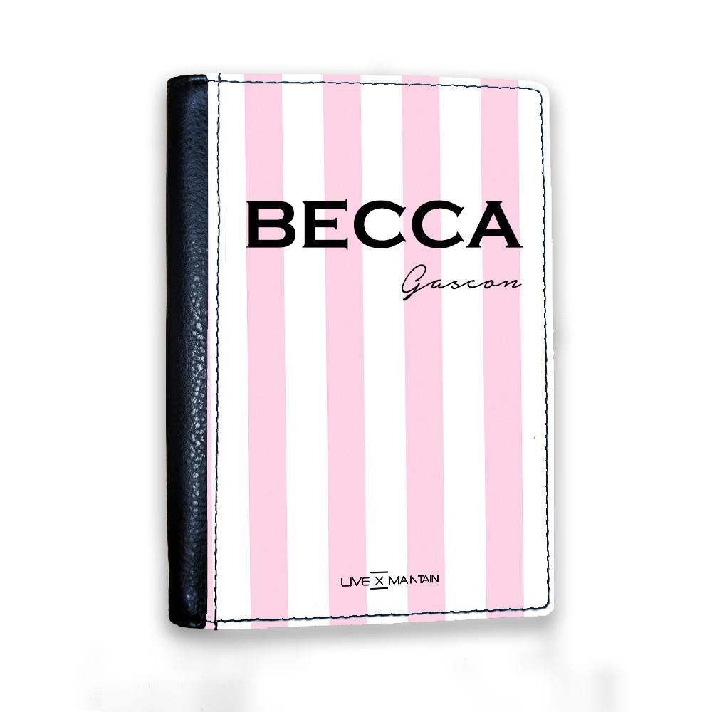 Personalised Bloom Stripes Passport Cover