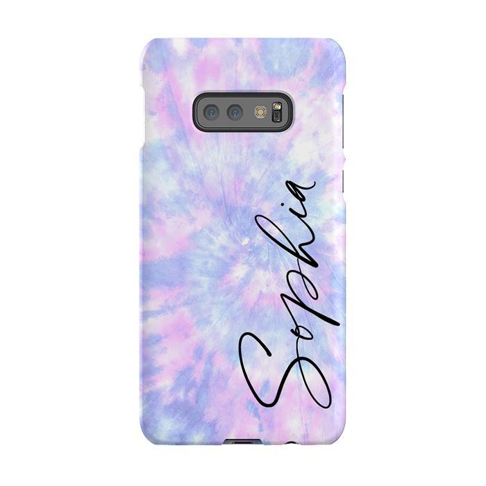 Personalised Blue Tie Dye Name Samsung Galaxy S10E