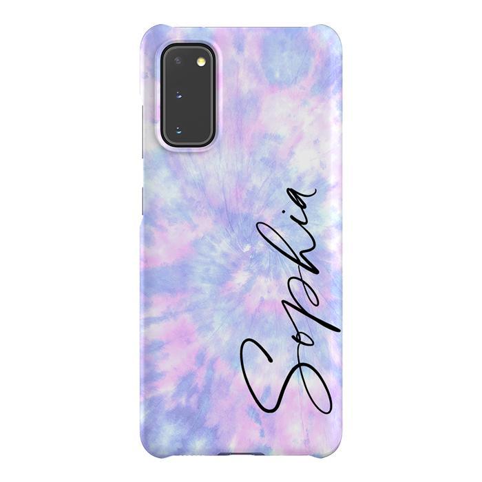 Personalised Blue Tie Dye Name Samsung Galaxy S20 FE Case