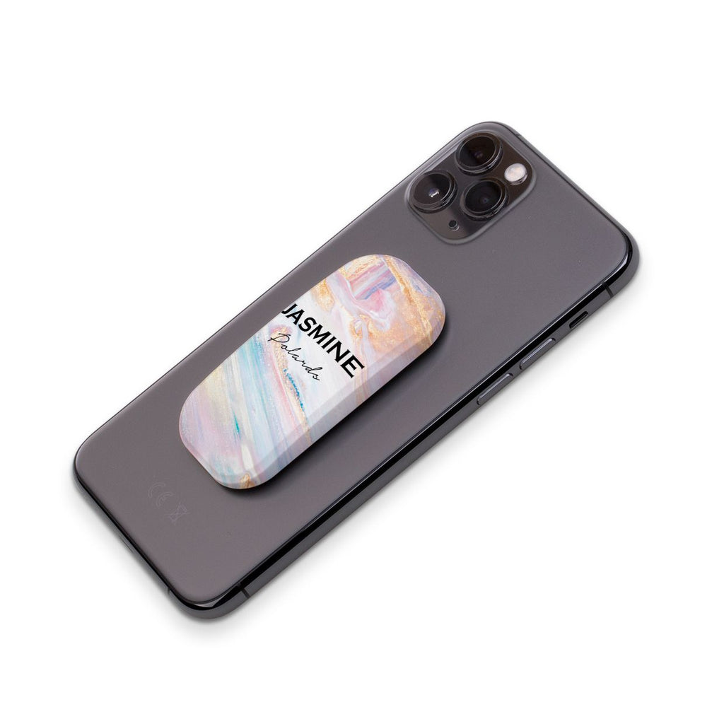 Personalised Blush Marble Name Clickit Phone grip