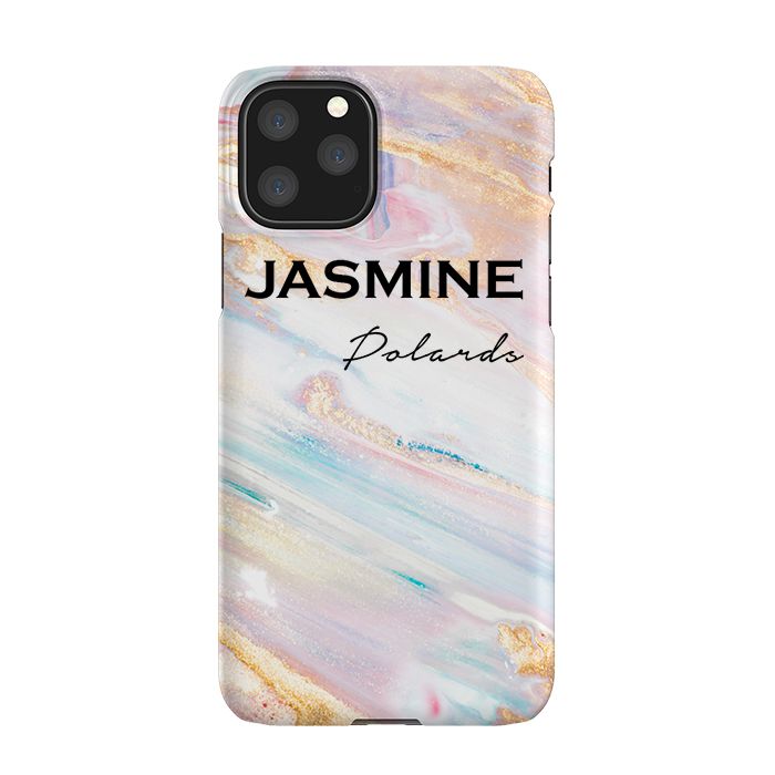 Personalised Blush Marble Name iPhone 11 Pro Case